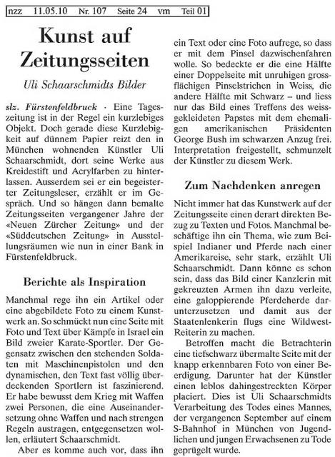 Stephanie Lahrtz NZZ Kunst auf Zeitungsseiten