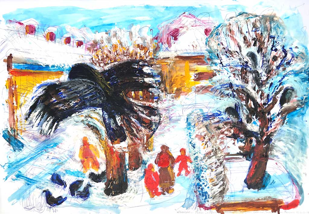 Raben Winterspiel Johann Clanze