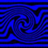Blaue Wellen rotierend