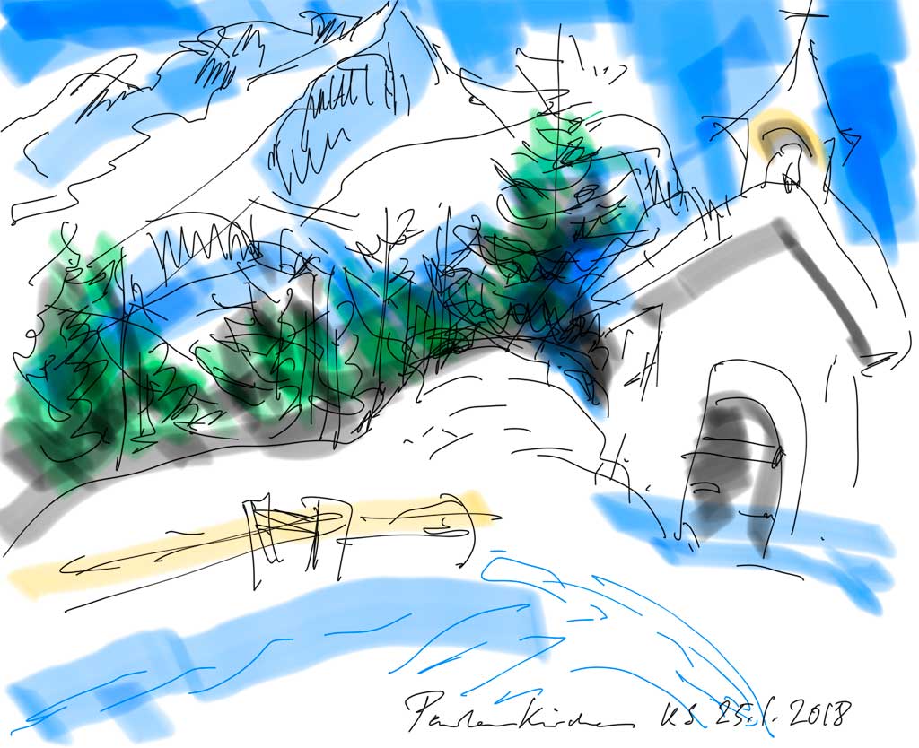 Garmisch Partenkirchen iPad paintings