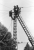 auf den Strommasten Energie Aue Schwarzenberg Erzgebirge 1973