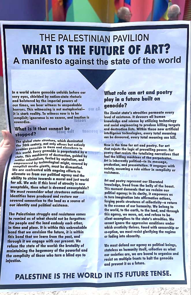 Manifesto Biennale di Venezia verhungernde Kinder