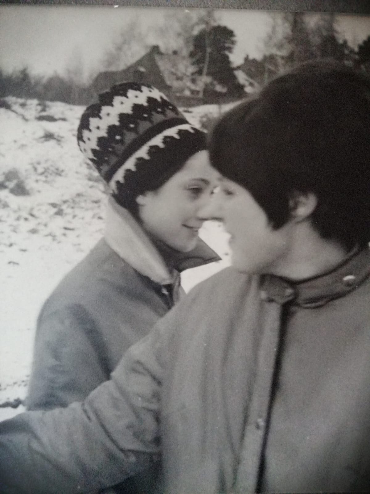 Muetze wandern und singen Wintertag 1969
