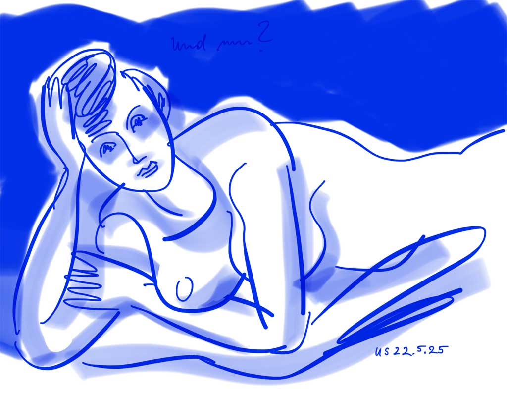 Halbakt aufgestuetzt