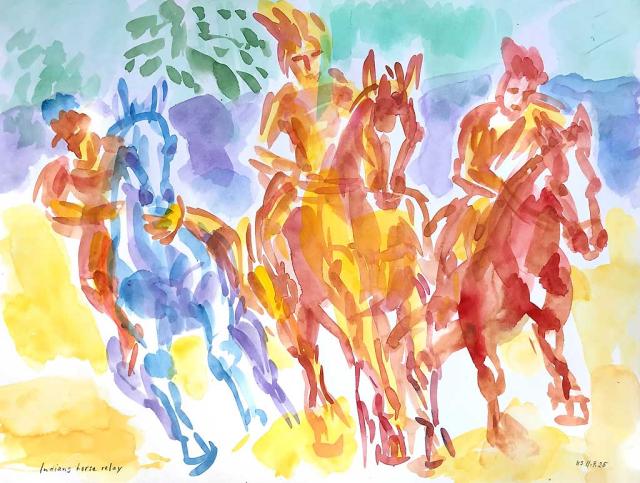 Indians horse relay