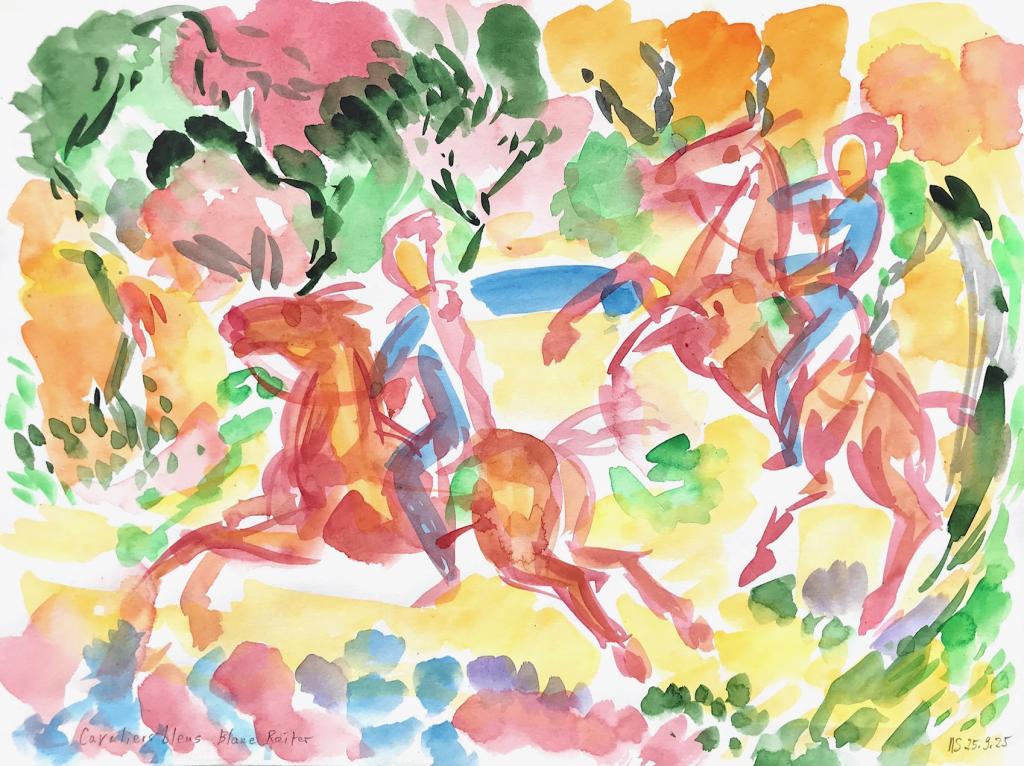 Franz Marc e August Macke Cavaliers bleus Blaue Reiter