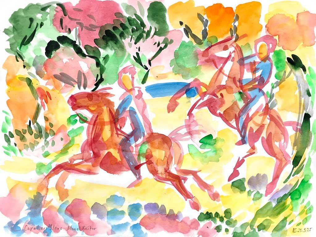 Chevaliers bleus Franz Marc et August Macke *