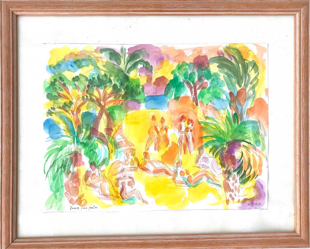 Vamos para praia em quadro