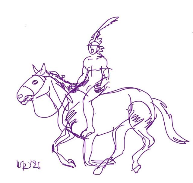 junger Mohikaner Reiter