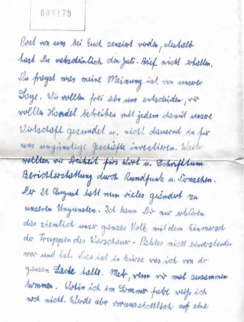 Brief von Petr Vacek aus Decin Tetschen